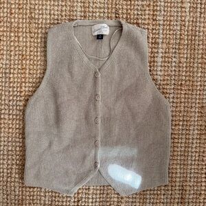 Classic Beige Sweater Vest